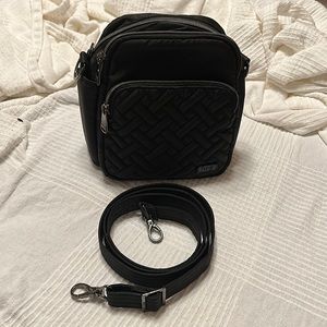 LUG Can Can with Crossbody strap that can also convert to a belt bag in black
